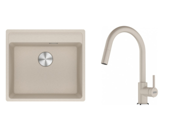 Franke Set MRG 610-52 RTL Sahara + FC 6051 LINA S vytahovací koncovkou Fragranit Sahara
