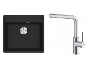 Franke Set MRG 610-52 RTL Matná černá + FC 6985.501 SMART GLENDA