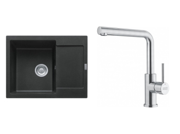 Franke Set MRG 611-62 onyx + FC 6985.501 SMART GLENDA