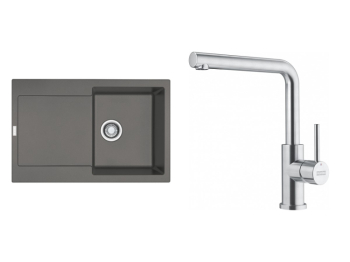 Franke Set MRG 611 šedý kámen + FC 6985.501 SMART GLENDA