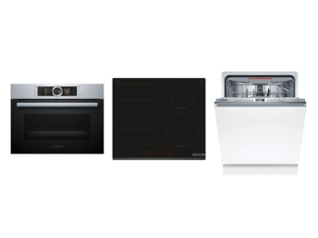 Bosch Set Bosch trouba CSG656BS2 + Bosch varná deska PIX631HC1E + Bosch myčka SBH4ECX10E