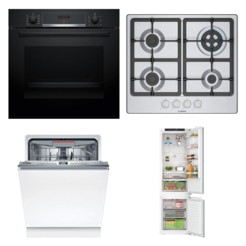 Bosch Set Bosch trouba HBA514BB3 + Bosch varná deska PGH6B5K90 + Bosch myčka SBH4ECX10E + Bosch chladnička KIN96VFD0