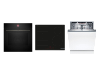 Bosch Set Bosch trouba HBG7742B1 + Bosch varná deska PIX631HC1E + Bosch myčka SMV6ZDX16E