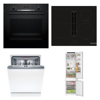 Bosch Set Bosch trouba HBA514BB3 + Bosch varná deska PVS611B16E + Bosch myčka SBH4ECX10E + Bosch chladnička KIN96VFD0