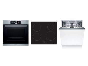 Bosch Set Bosch trouba HSG656XS1 + varná deska PUE611BB5E + myčka SBV6ZCX25E