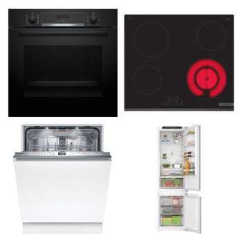 Bosch Set Bosch trouba HBA534EB3 + varná deska PKF631BB2E + myčka SMV6ZDX16E + chladnička KIN96VFD0
