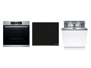 Bosch Set Bosch trouba HSG656XS1 + varná deska PIX631HC1E + myčka SMV6ZCX25E
