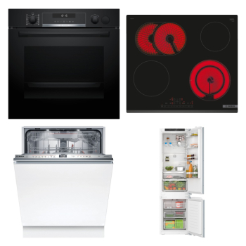 Bosch Set Bosch trouba HRG578BB7 + varná deska PKN631FP2E + myčka SMV6ZDX16E + chladnička KIN96VFD0