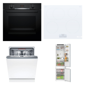 Bosch Set Bosch trouba HBA534EB3 + varná deska PIF612BB1E + myčka SBH4ECX10E + chladnička KIN96VFD0
