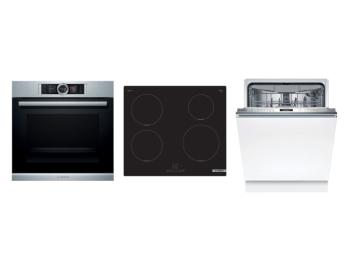 Bosch Set Bosch trouba HSG656XS1 + varná deska PUE611BB5E + myčka SBD6ECX21E