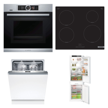 Bosch Set Bosch trouba HNG6764S6 + varná deska PUE611BB5E + myčka SBV6ZCX25E + chladnička KIN86ADD0