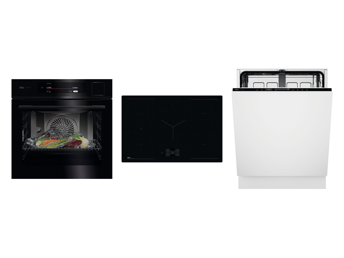 Set AEG trouba BS9900B + varná deska PI9000B80 + myčka NG82IA10SK