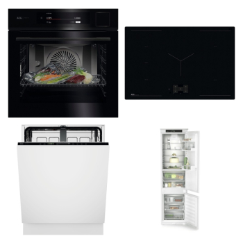 AEG Set AEG trouba BS9900B + varná deska PI9000B80 + myčka NG82IA10SK + Liebherr chladnička ICBNSd 5623