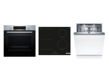 Bosch Set Bosch trouba HBA534ES3 + varná deska PVS611BB6E + myčka SMV6ZDX16E