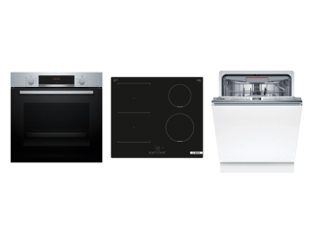 Bosch Set Bosch trouba HBA534ES3 + varná deska PVS611BB6E + myčka SBH4ECX10E