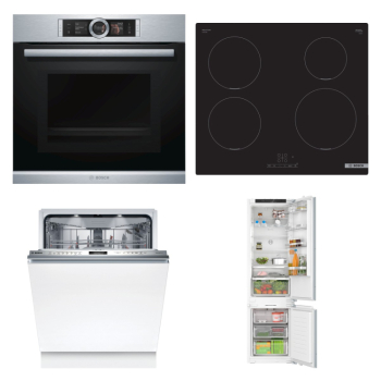 Bosch Set Bosch trouba HNG6764S1 + varná deska PUE611BB5E + myčka SMV6ECX20E + chladnička KIN96ADC0
