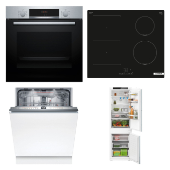 Bosch Set Bosch trouba HBA534ES3 + varná deska PVS611BB6E + myčka SMV6ZDX16E + chladnička KIN86VSE0