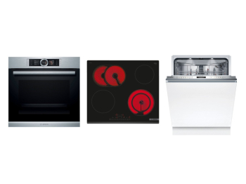 Bosch Set Bosch trouba HSG656XS1 + varná deska PKN631FP2E + myčka SMV6ECX20E