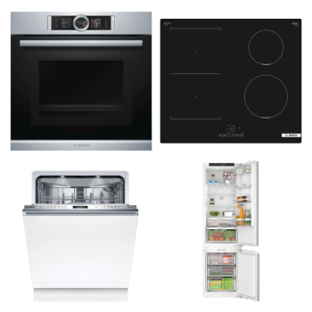 Bosch Set Bosch trouba HNG6764S1 + varná deska PVS611BB6E + myčka SBV6ZCX25E + chladnička KIN96ADC0