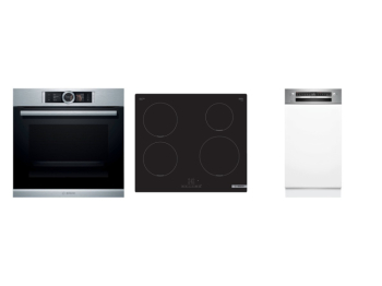 Bosch Set Bosch trouba HSG656XS1 + varná deska PUE611BB5E + myčka SPI4EMS17E