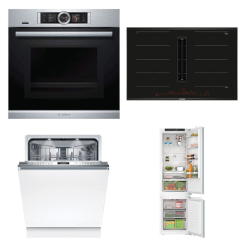 Bosch Set Bosch trouba HNG6764S6 + varná deska PXX875D57E + myčka SMV6ECX20E + chladnička KIN96VFD0