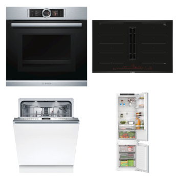 Bosch Set Bosch trouba HNG6764S1 + varná deska PXX875D57E + myčka SMV6ECX20E + chladnička KIN96VFD0