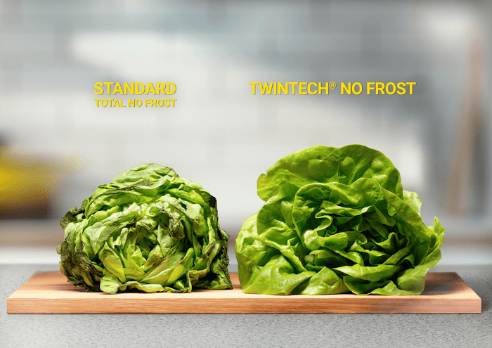 TwinTech® No Frost – potraviny zůstávají hydratované a šťavnaté
