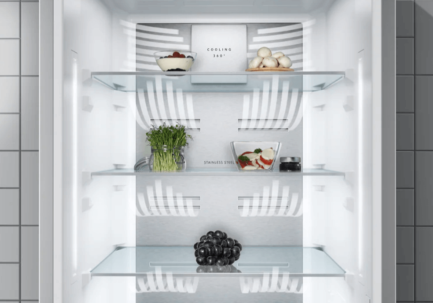 Potraviny chráněné v každém rohu, s 360° chlazením