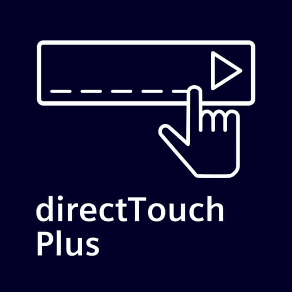 DirectTouch :Plus Elegantne navrhnutý výklopný panel na intuitívne ovládanie.
